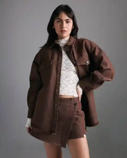 Chaqueta Mujer Café Talla L 629G013_CAF180928 Americanino