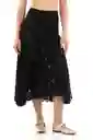 Falda Larga Samantha Negro Talla XS Mercedes Campuzano