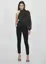 Blusa Adela Negro Talla L Mujer Mango