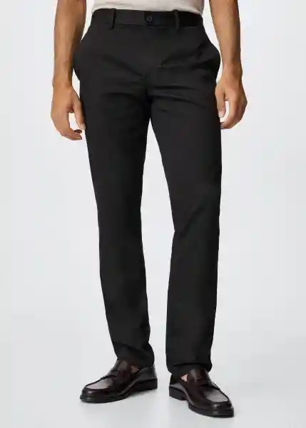 Pantalón Dublino Negro Talla 46 Hombre Mango