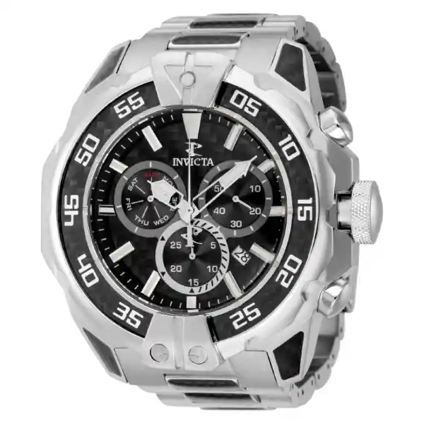 Reloj Carbón Hawk Hombre Plateado INV37703 Invicta