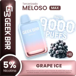 Geek Bar Vape Meloso Max Grape Ice 9000 Puffs 5% Nicotina