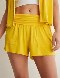 Short Pijama Aerie Amarillo Talla SMALL American Eagle 64951429