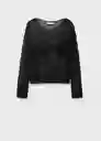 Jersey Borabora Negro Talla S Mujer Mango