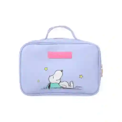 Cosmetiquera Serie Snoopy Colorful Vintage Morado Miniso