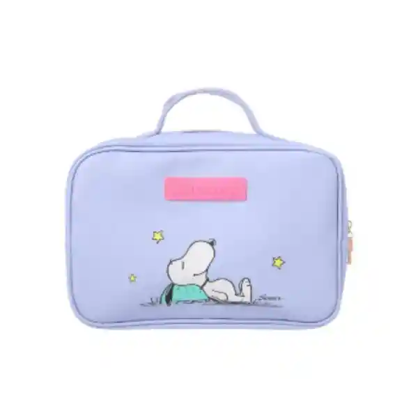 Cosmetiquera Serie Snoopy Colorful Vintage Morado Miniso