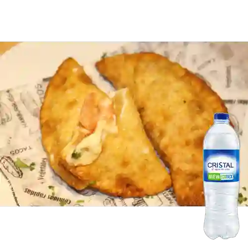 Combo Empanada de Camarón + Cristal Sin Gas 600 ml