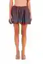 Falda Corta Coral-Palmeras Terracota XS Mercedes Campuzano
