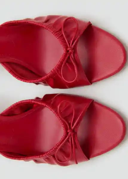 Sandalias Flor Rojo Talla 35 Mujer Mango