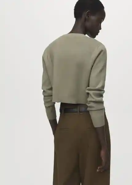 Cárdigan Topo Khaki Talla XS Mujer Mango