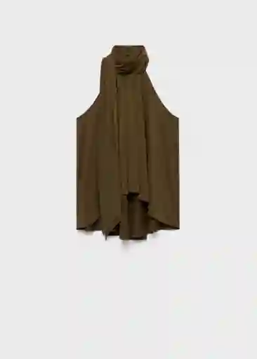 Top Fiona Khaki Talla S Mujer Mango