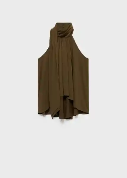 Top Fiona Khaki Talla S Mujer Mango