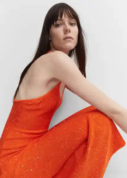 Vestido Clara Naranja Talla XL Mujer Mango