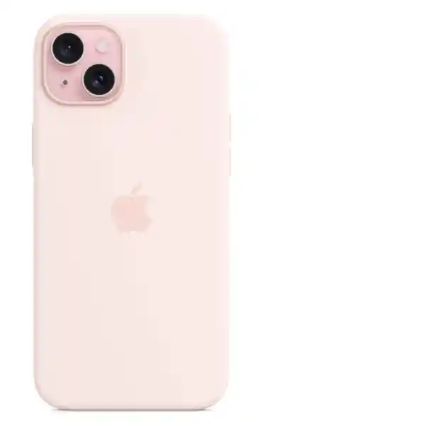 Apple Funda de Silicona Magsafe Para iPhone 15 Plus Rosa Claro