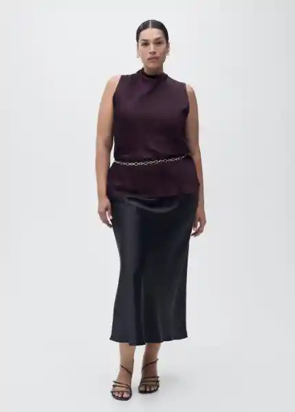 Blusa Mart Burdeos Talla L Mujer Mango
