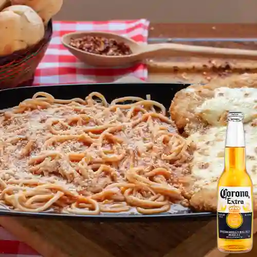 Combo Pollo a la Parmigiana + Corona 350 ml