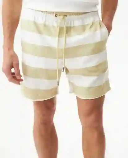 Bermuda Lines Swimwear Beige Hoja Claro Talla XL Chevignon