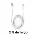 Lightning Cable De Carga Sync 3A Blanco 2M