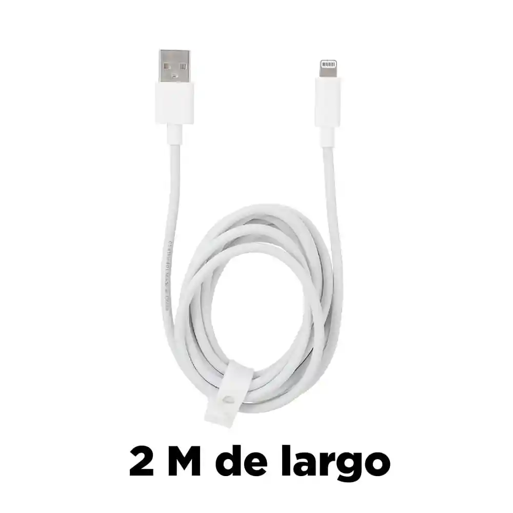 Lightning Cable De Carga Sync 3A Blanco 2M