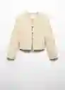 Chaqueta Osan Beige Talla 27 Mujer Mango