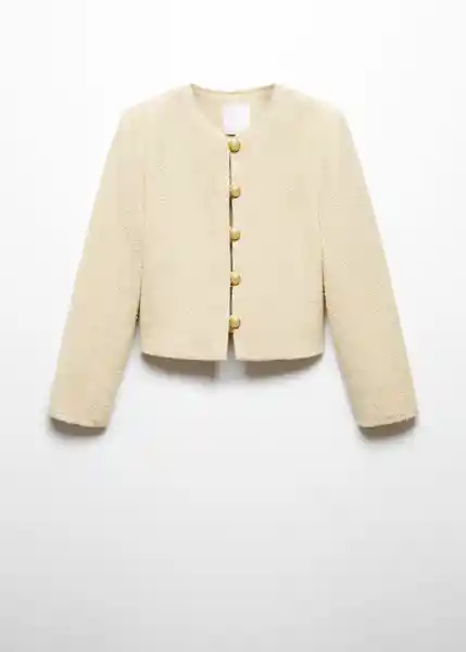 Chaqueta Osan Beige Talla 27 Mujer Mango