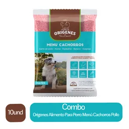 10 x Origenes Alimento Para Perro Menu Cachorros Pollo