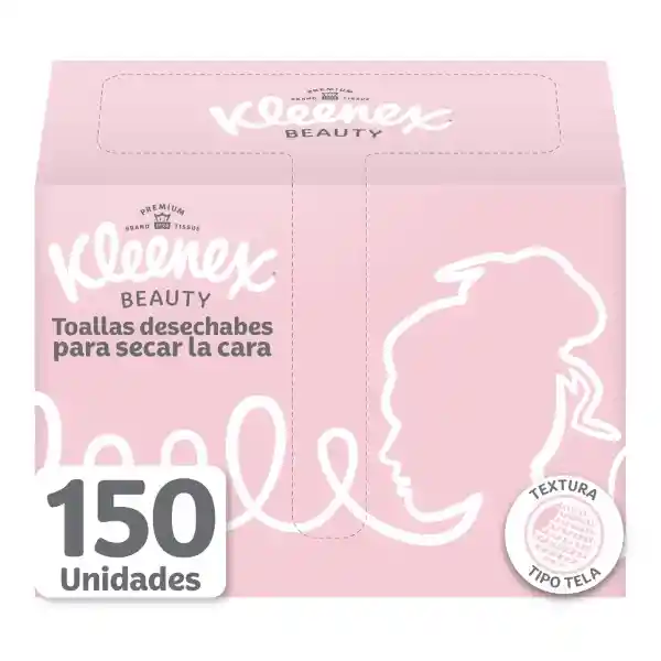 Toallas Kleenex Beauty Para Secar la Cara 150 Und