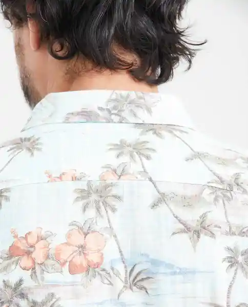Camiseta Palm Trees Azul Ilusión Claro T. M Chevignon