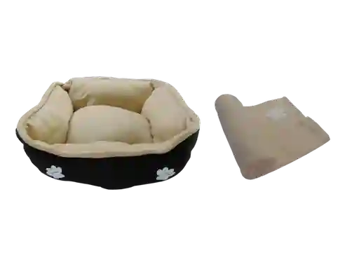 Hally Pets Set Cama + Cobija Térmica Beige OT0001