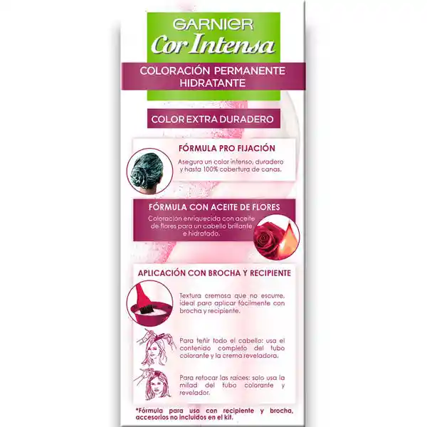 Garnier Cor Intesa Tinte Permanente para Cabello Tono 2.1 Negro Azulado