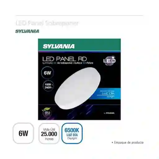 Sylvania Led Panel Red 6W Luz Neutra 100-240V Sobreponer