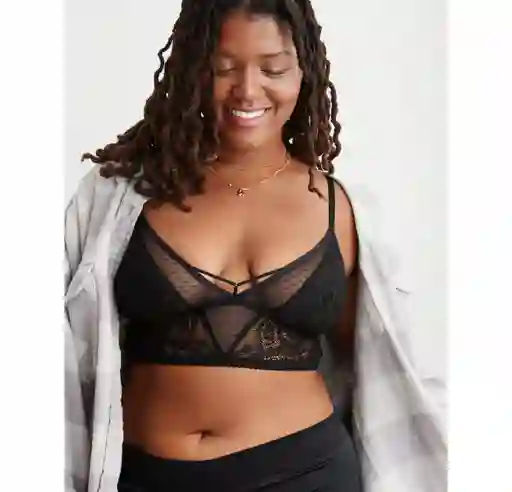 Bralette Negro Paisley Medium American Eagle