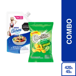 Combo Choclitos Snack Sabor Limón + Leche Condensada la Lechera