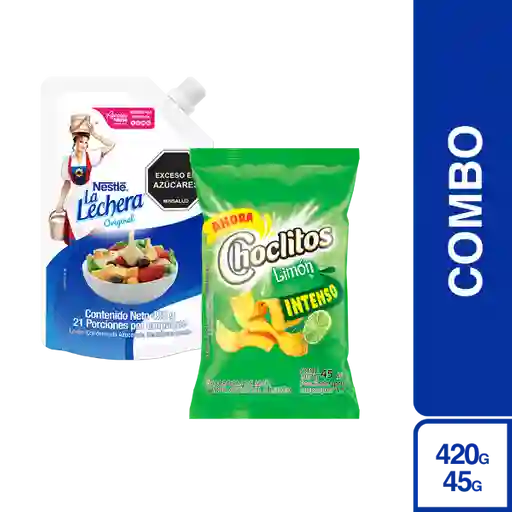 Combo Choclitos Snack Sabor Limón + Leche Condensada la Lechera