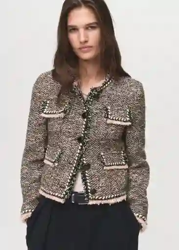 Chaqueta Pinky Negro Talla S Mujer Mango