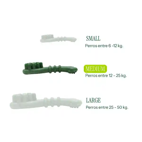 Menthic Cepillos Talla M. Snacks Dentales x 12 unidades (185 gr)