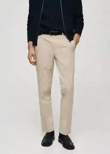 Pantalón Bologna Beige Talla 44 Hombre Mango