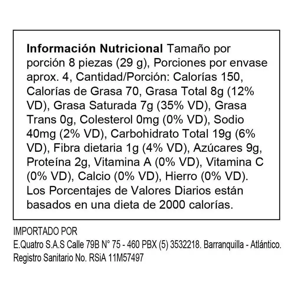 Quadratini Galleta Limon