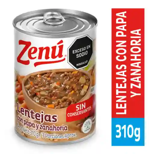 Zenú Lentejas con Papa y Zanahoria