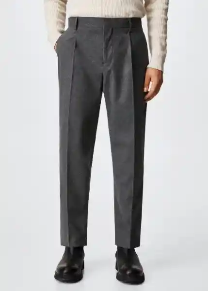 Pantalón Paris Gris Talla 38 Hombre Mango