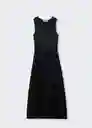 Vestido Caldera-A Negro Talla L Mujer Mango