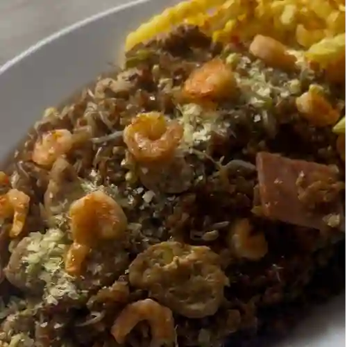 Arroz Chino Camarones Papa Francesa