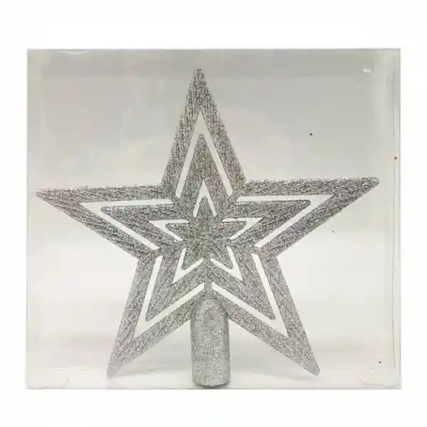 Cotidiana Punta de Árbol Estrella Gliter 3C 20 cm