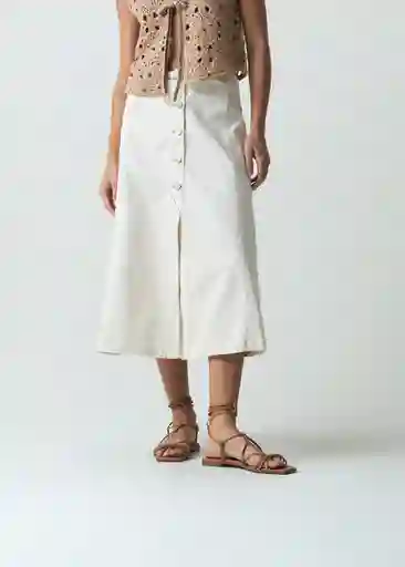 Falda Alfie Mujer Crudo Marfil Claro Talla 8 542G347 Naf Naf