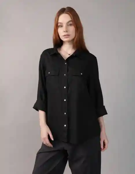 Camisa Mujer Negro Talla X-Small 6127001 American Eagle