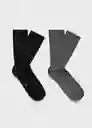 Pack Calcetines Birip Negro Talla 45 Hombre Mango