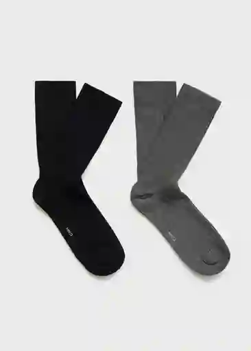 Pack Calcetines Birip Negro Talla 45 Hombre Mango