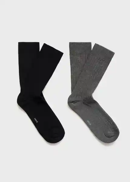 Pack Calcetines Birip Negro Talla 45 Hombre Mango