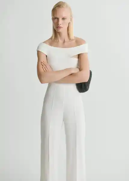Enterizo Mono Yep Offwhite Talla M Mujer Mango