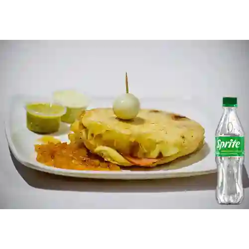Combo Arepa Hawaiana + Sprite Original 400ml